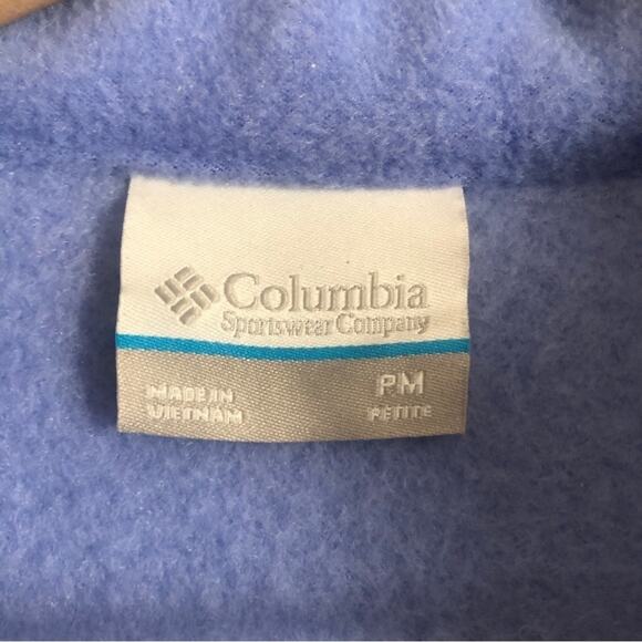 Columbia Benton Springs Full Zip Fleece Zipup Periwinkle Blue Sweater Jacket - Picture 8 of 9
